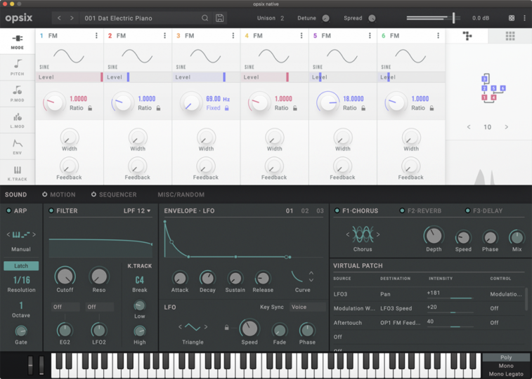 数字合成器 KORG Opsix Native v1.0.4 Mac-音浪网-音乐制作系统办公资源