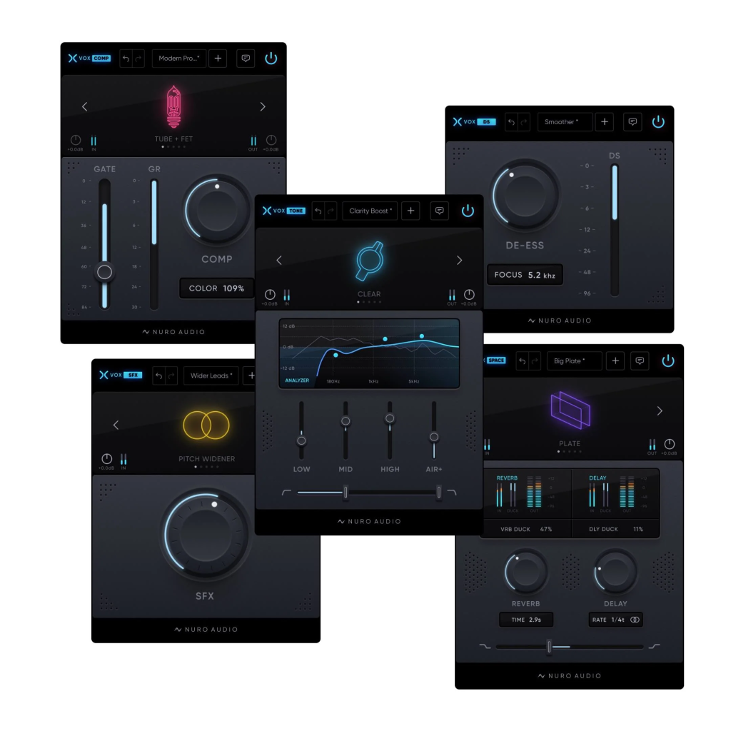终极智能人声混音效果器全集  Nuro Audio Xvox Pro v1.0.2 WIN-音浪网-音乐制作系统办公资源