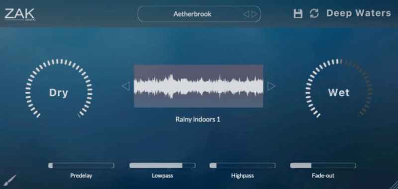 水样制成混响插件 Zak Sound Deep Waters v1.0.0 WIN/MAC-音浪网-音乐制作系统办公资源