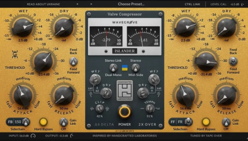 压缩机 – Wavegrove HCL Islander v1.1.1 WIN-音浪网-音乐制作系统办公资源
