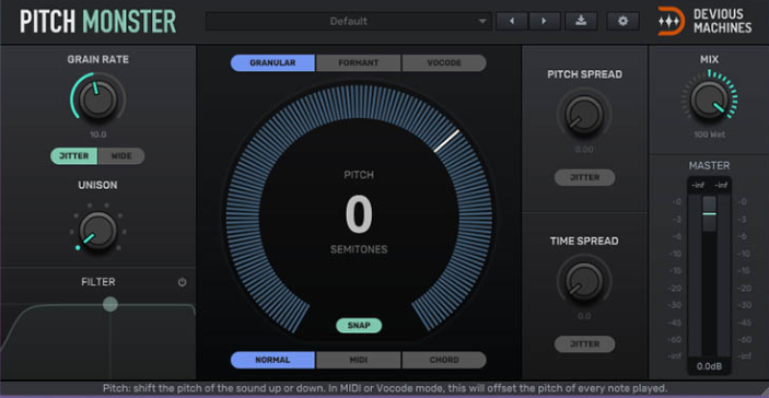 人声电音合唱变声效果器 Devious Machines Pitch Monster v1.3.10 WiN/MAC-音浪网-音乐制作系统办公资源