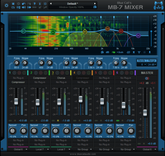蓝猫多段混音效果插件 Blue Cat Audio Blue Cats MB-7 Mixer v3.55 WIN/MAC-音浪网-音乐制作系统办公资源