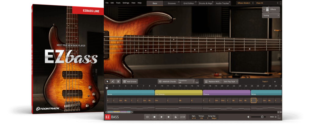自动贝斯音色 Toontrack EZbass v1.1.5 CE WIN/MAC版（含完整音色库+MIDI包）-音浪网-音乐制作系统办公资源