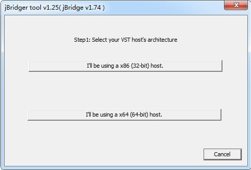 JBridge(VST桥接工具) V1.7.4-音浪网-音乐制作系统办公资源