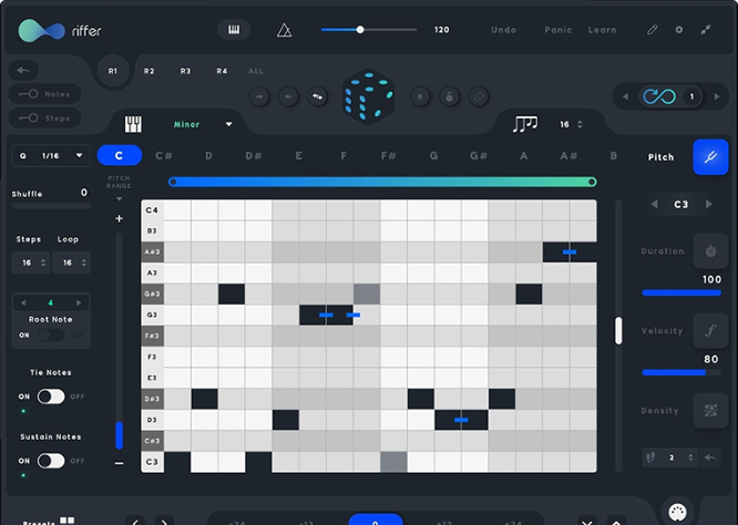 智能MIDI音序器工具 Audiomodern Riffer v. 3.1.1 WiN-音浪网-音乐制作系统办公资源