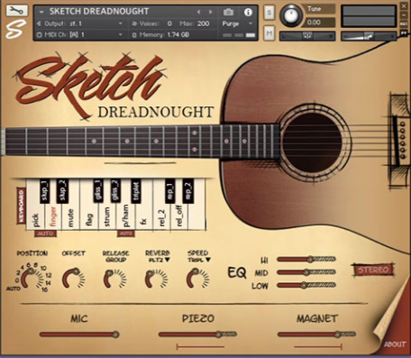 经典古典吉他音色库 Sketch Samples Sketch Dreadnought KONTAKT-音浪网-音乐制作系统办公资源