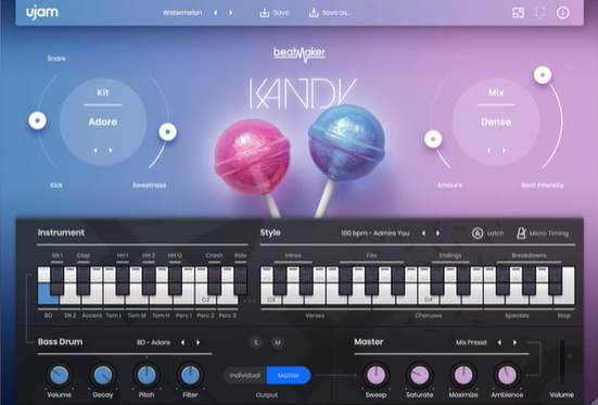 前卫流行鼓机音色库插件 UJAM Beatmaker KANDY WIN\MAC-音浪网-音乐制作系统办公资源