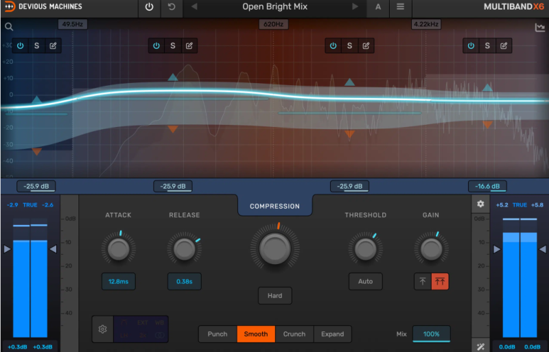 多段动态压缩插件 Devious Machines Multiband X6 v1.0.26 WIN-音浪网-音乐制作系统办公资源