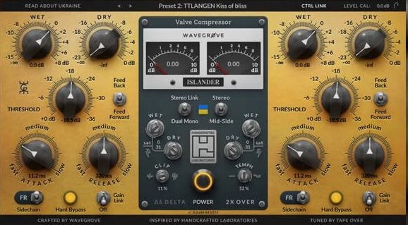 经典仿真压缩效果器 Wavegrove HCL Islander v1.1.1 WiN-音浪网-音乐制作系统办公资源