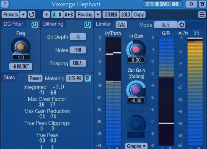 母带限制器 Voxengo Elephant Mastering Limiter v5.1 WiN-音浪网-音乐制作系统办公资源