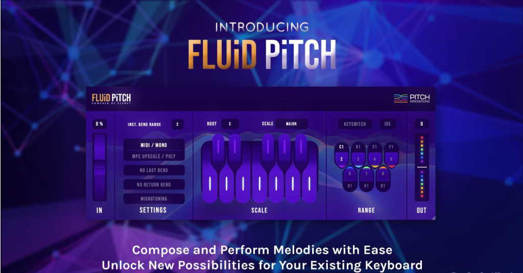 键盘弯音工具 Pitch Innovations Fluid Pitch v1.5.0 WIN-音浪网-音乐制作系统办公资源