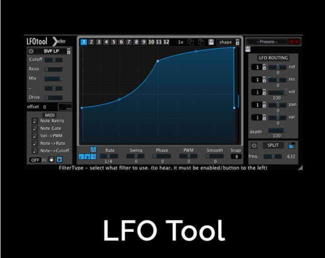 侧链压缩滤波插件 Xfer Records LFOTool v1.762 WIN/MAC-音浪网-音乐制作系统办公资源