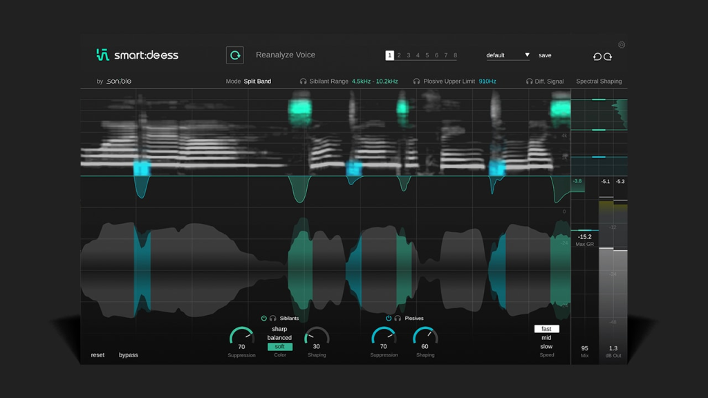 智能齿音消除插件 Sonible Smartdeess v1.0.0 WIN-音浪网-音乐制作系统办公资源