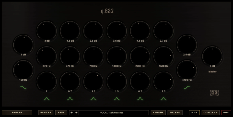 传奇母带均衡复刻效果器 Kush Audio Q 632 v1.0.0 WIN-音浪网-音乐制作系统办公资源