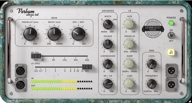 复古混响经典硬件模拟插件 United Plugins & Soundevice Digital Verbum Entropic Hall v3.0 WIN-音浪网-音乐制作系统办公资源
