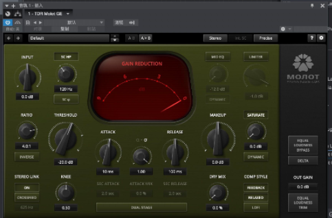 压缩器插件 TDR Molotok V1.0.5-WiN&MAC-音浪网-音乐制作系统办公资源
