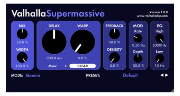 混响插件 Valhalla DSP Valhalla Supermassive V3.0.0-WiN&MAC-音浪网-音乐制作系统办公资源