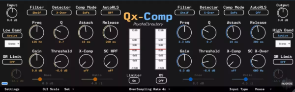 动态均衡器压缩器 Psycho Circuitry Qx-Comp (Dynamic EQ-Compressor) V1.2.1-WiN&MAC-音浪网-音乐制作系统办公资源