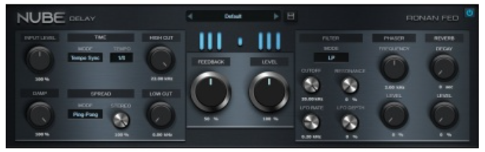 延迟效果器 Ronan Fed NUBE v1.0 VST VST3 WiN-音浪网-音乐制作系统办公资源