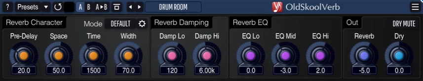 算法混响插件 Voxengo OldSkoolVerb 2.12 VST/VST3/AAX/AU WIN&MAC-音浪网-音乐制作系统办公资源