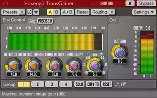 混响尾音修改插件 Voxengo TransGainer v1.14 WIN-音浪网-音乐制作系统办公资源