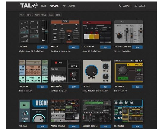 Togu Audio Line TAL Everything Bundle v2024.02 VSTi VST3i AAX CLAP x64 [19.02.2024] 插件包 WIN-音浪网-音乐制作系统办公资源