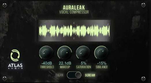Atlas Audio Auraleak Vocal Compressor V1.0.0 WIN-音浪网-音乐制作系统办公资源