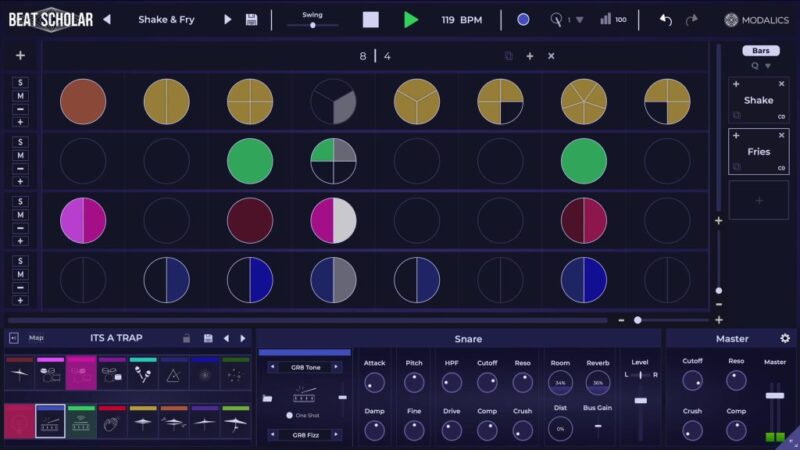 非常COOL的现代节拍鼓机 Modalics Beat Scholar v1.0.4 VST Windows-音浪网-音乐制作系统办公资源