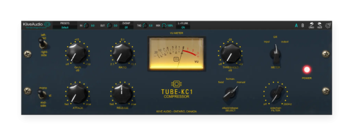 终极模拟Tube CL1B压缩效果器 Kiive Audio Tube KC-1 Comp v1.0.0 WIN&MAC-音浪网-音乐制作系统办公资源