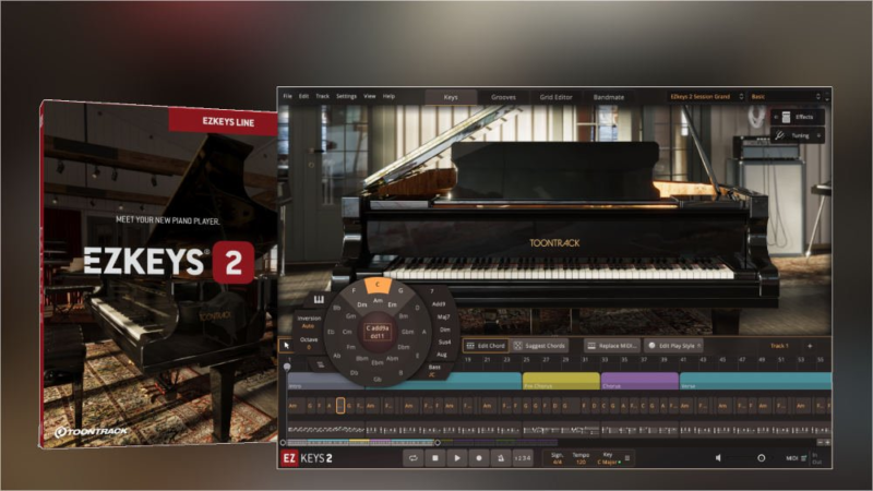 自动钢琴2代升级 Toontrack EZkeys v2.0.5 WIN&MAC U2B(主程序升级,附带扩展Session Organ EKX)-音浪网-音乐制作系统办公资源
