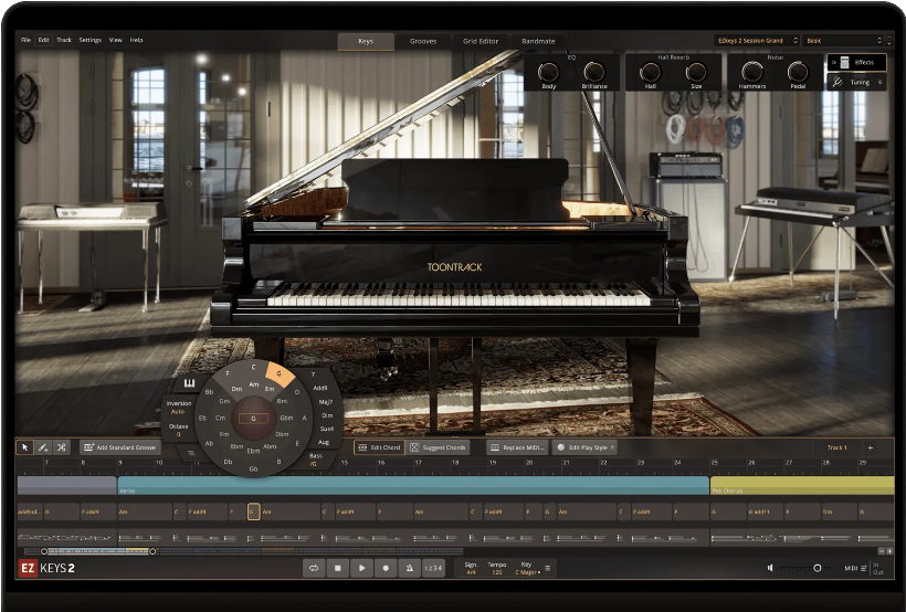 强大的自动编曲钢琴 Toontrack EZkeys v2.1.0 WIN&MAC-音浪网-音乐制作系统办公资源