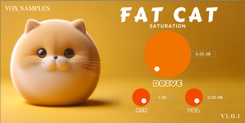 Fat Cat Saturation Plugin 肥猫饱和器 WIN/MAC-音浪网-音乐制作系统办公资源