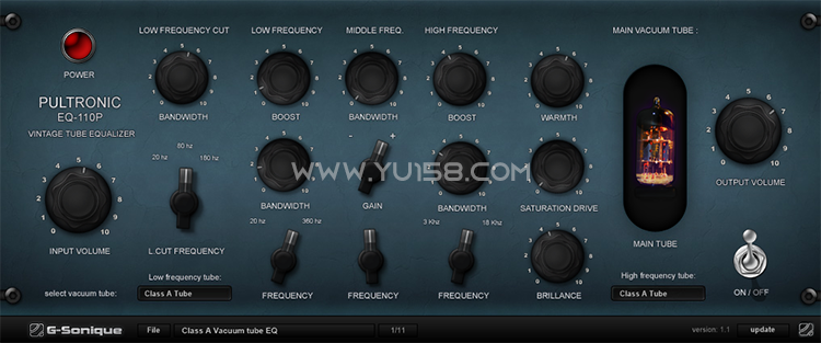 模拟真空管均衡器 G-Sonique Pultronic EQ110P x64 WiN-音浪网-音乐制作系统办公资源
