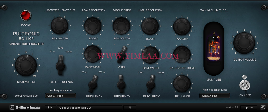 模拟真空管均衡器 G-Sonique Pultronic EQ110P x64 dll-音浪网-音乐制作系统办公资源