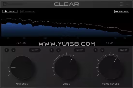 AI人工智能一键去混响去杂音降噪插件 Supertone Clear v1.1.1 VST3-MOCHA WiN-音浪网-音乐制作系统办公资源