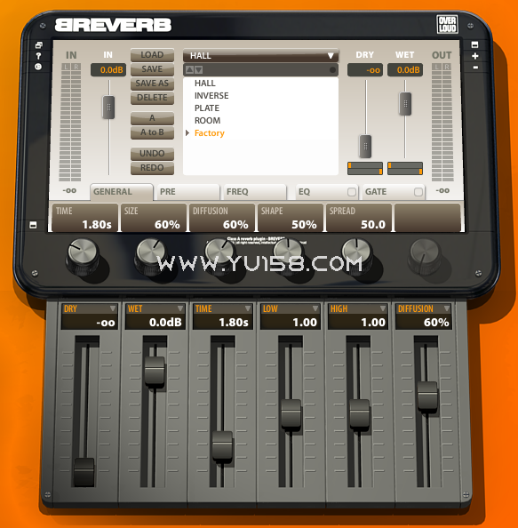 经典混响效果器 Overloud BREVERB x32/x64位 WiN-音浪网-音乐制作系统办公资源