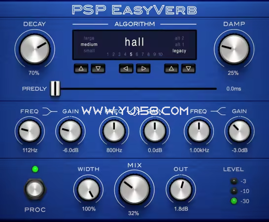 PSPaudioware PSP EasyVerb v2.0.0 MacOS-音浪网-音乐制作系统办公资源