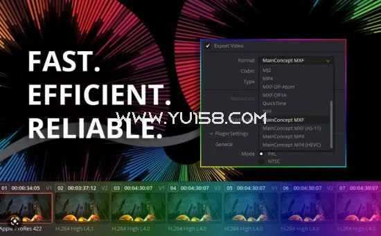 MainConcept Codec Plugin 1.6.1 x64 for DaVinci Resolve Win/macOS/Linux-音浪网-音乐制作系统办公资源