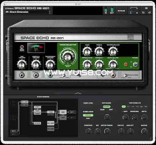 罗兰延迟效果器 Roland Cloud RE-201 Space Echo 1.0.1 WiN/MacOS-音浪网-音乐制作系统办公资源