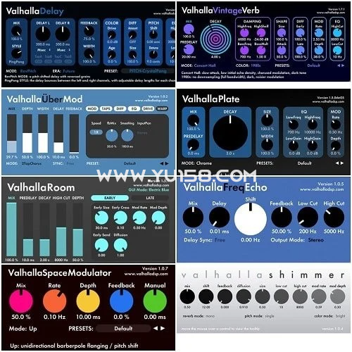 经典和现代延迟混响插件 ValhallaDSP Bundle 2025.5 WiN-音浪网-音乐制作系统办公资源