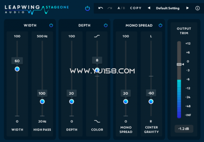 宽度和深度增强插件 Leapwing Audio StageOne 2 v2.0 WIN-音浪网-音乐制作系统办公资源
