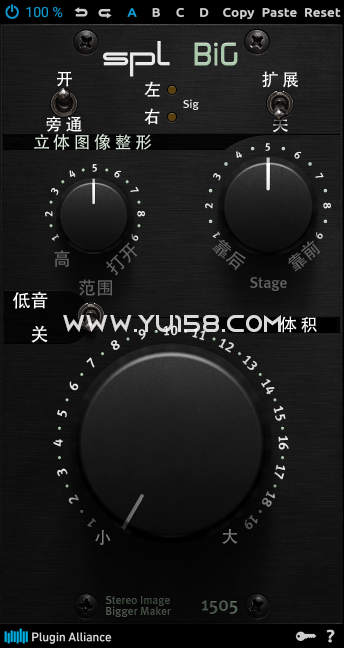 立体声成像加宽器插件 Plugin Alliance 汉化版- SPL BiG v1.0.0 WiN-音浪网-音乐制作系统办公资源