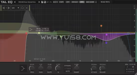Togu Audio Line TAL-EQ v1.1.5 U2B MacOS-音浪网-音乐制作系统办公资源