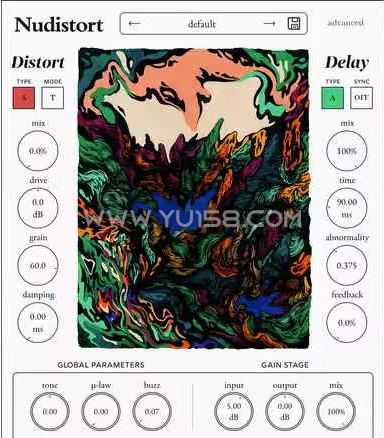 Nudist Audio Nudistort v1.2.4 MacOS-音浪网-音乐制作系统办公资源