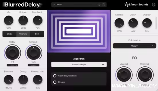 Linear Sounds BlurredDelay 1.1.3 WiN-音浪网-音乐制作系统办公资源