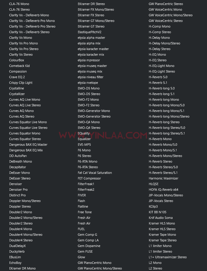 图片[5]-独家制作 最新调试混音64位VST3插件包 精选一键安装550个效果器合集v3.0 WiN 支持定制