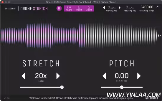SottovoceDSP SpeedShift Drone Stretch v2.0.1 WiN-音浪网-音乐制作系统办公资源