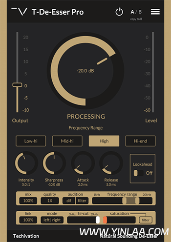 T-De-Esser Pro v1.1.8 一键安装版 WiN-音浪网-音乐制作系统办公资源