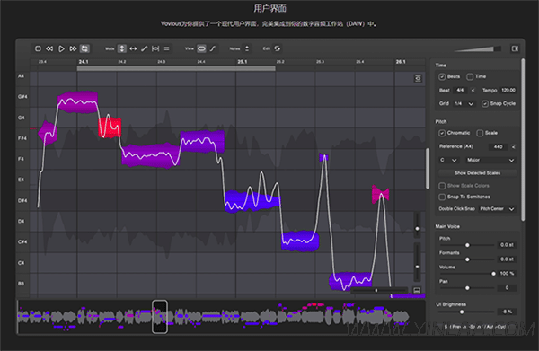 人声音高修正插件 DoublePi Technologies – Vovious v1.0.12 WiN/Mac-音浪网-音乐制作系统办公资源