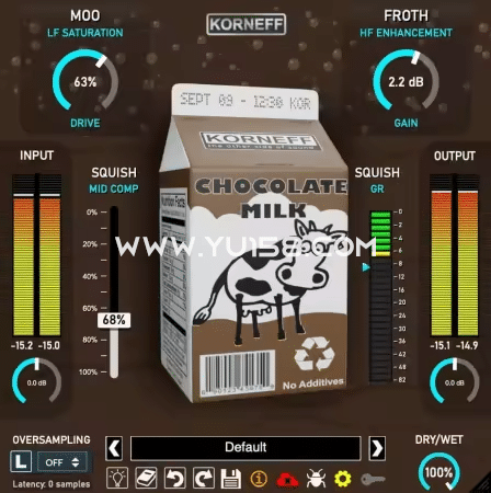 磁带模拟插件 Korneff Audio Chocolate Milk 1.0.1 WiN-音浪网-音乐制作系统办公资源